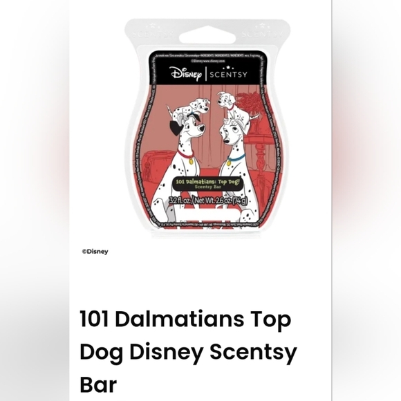 Scentsy Disney 101 Dalmatians Top Dog Wax Bar Sweet Lily Blooms Apple Raspberry - Picture 1 of 3